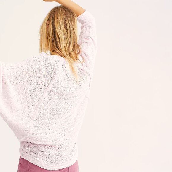 Free People We The Free Thien’s Hacci Top in Blossom Lilac - sz Large - Picture 4 of 4